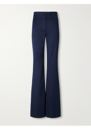 Giuliva Heritage - Laura Cotton-blend Straight-leg Pants - Blue - IT36,IT38,IT40,IT42,IT44,IT46,IT48