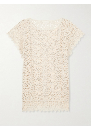 Suzie Kondi - Kristina Crocheted Cotton Mini Dress - Neutrals - x small,small,medium,large,x large