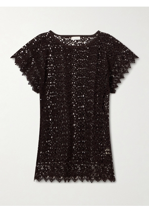 Suzie Kondi - Kristina Crocheted Cotton Mini Dress - Brown - x small,small,medium,large,x large