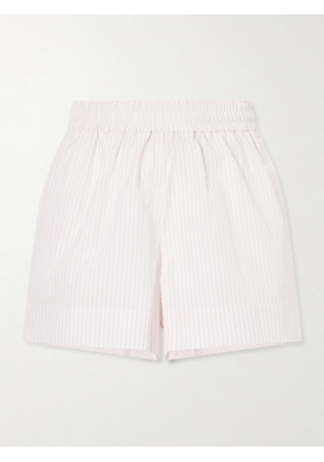 Suzie Kondi - Striped Cotton-poplin Shorts - Pink - x small,small,medium,x large