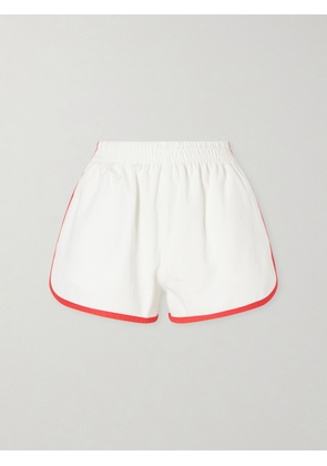 Suzie Kondi - Atlas Cotton And Linen-blend Twill Shorts - White - x small,small,medium,large,x large