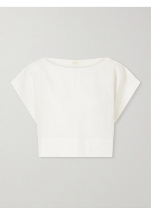 Suzie Kondi - Kori Cropped Linen Top - White - x small,small,medium,large,x large
