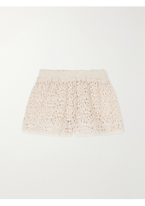 Suzie Kondi - Shkip Cotton-lace Shorts - Neutrals - x small,small,medium,large,x large