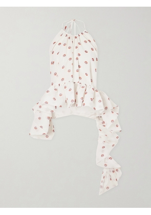 LIBEROWE - Tamara Silk-chiffon Peplum Blouse - White - x small,small,medium,large,x large