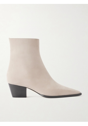 Manolo Blahnik - Aliera 50 Nubuck Ankle Boots - Gray - IT36,IT36.5,IT37,IT37.5,IT38,IT38.5,IT39,IT39.5,IT40,IT40.5,IT41,IT41.5,IT42