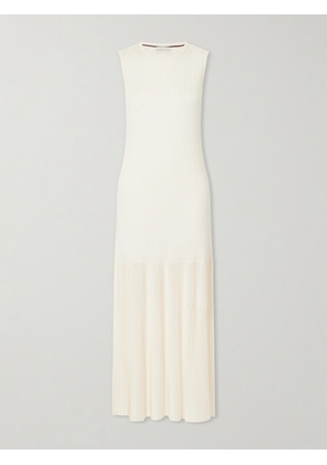 Veronica de Piante - Gabby Ribbed-knit Jersey Maxi Dress - Off-white - x small,small,medium,large