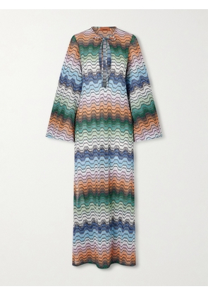 Missoni - Mare Striped Metallic Crochet-knit Coverup - Blue - IT36,IT38,IT40,IT42,IT44,IT46,IT48