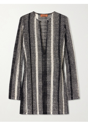 Missoni - Striped Metallic Sequin-embellished Crochet-knit Dress - Black - IT36,IT38,IT40,IT42,IT44,IT46,IT48