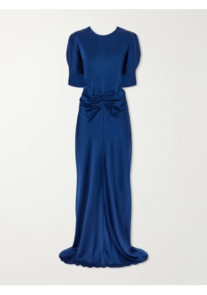 Victoria Beckham - Isabella Ruched Satin Gown - Blue - UK 4,UK 6,UK 8,UK 10,UK 12,UK 14,UK 16