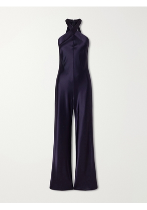Galvan - Eve Satin Jumpsuit - Blue - FR 34,FR 36,FR 38,FR 40,FR 42,FR 44