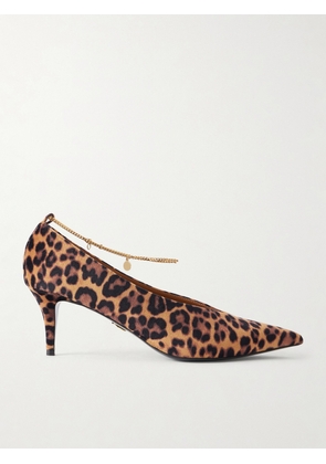 Stella McCartney - Embellished Leopard-print Velvet Pumps - Animal Print - IT36,IT36.5,IT37,IT37.5,IT38,IT38.5,IT39,IT39.5,IT40,IT40.5,IT41