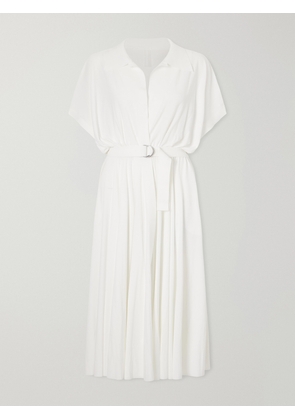 Norma Kamali - Belted Jersey Midi Dress - White - xx small,x small,small,medium,large,x large