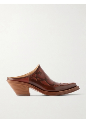 Gabriela Hearst - Temperance Western Mules - Brown - IT36,IT36.5,IT37,IT37.5,IT38,IT38.5,IT39,IT39.5,IT40,IT40.5,IT41,IT41.5,IT42