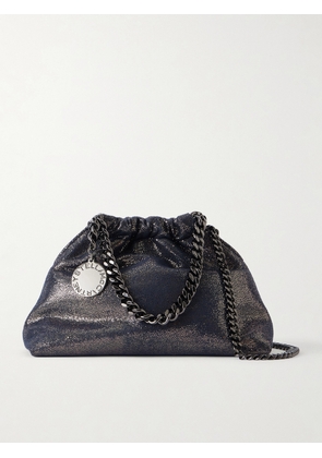 Stella McCartney - Falabella Mini Metallic Vegetarian Suede Drawstring Bag - Blue - One size