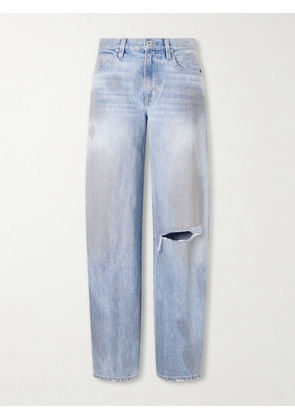 SLVRLAKE - Tess Long Distressed Boyfriend Jeans - Blue - 23,24,25,26,27,28,29,30,32