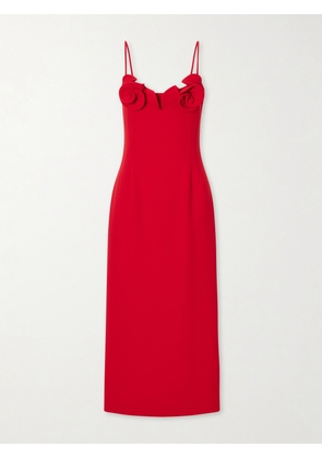 Magda Butrym - Embellished Wool-blend Crepe Midi Dress - Red - FR 34,FR 36,FR 38,FR 40