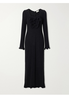 Magda Butrym - Gathered Satin Maxi Dress - Black - FR 34,FR 36,FR 38,FR 40