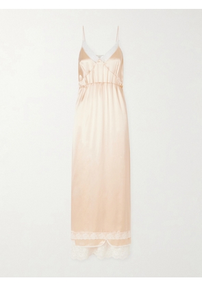 Magda Butrym - Lace-trimmed Silk Satin Maxi Dress - Orange - FR 34,FR 36,FR 38,FR 40