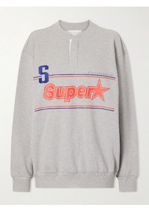 Stella McCartney - Superstar Logo-printed Cotton-jersey Sweatshirt - Gray - xx small,x small,small,medium,large,x large