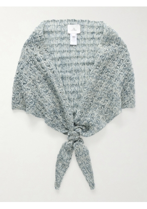 The Elder Statesman - Cashmere And Silk-blend Scarf - Green - x small,medium