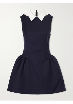 SHUSHU/TONG - Patchwork Wool Mini Dress - Blue - UK 6,UK 8,UK 10,UK 12,UK 14