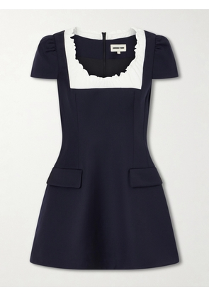 SHUSHU/TONG - Scalloped Wool Mini Dress - Blue - UK 6,UK 8,UK 10,UK 12,UK 14