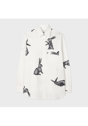 Paul Smith White 'Rabbit' Print Shirt