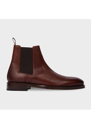 Paul Smith Brown Grain Leather 'Lawson' Boots