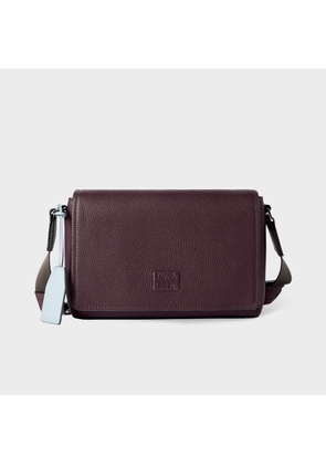 Paul Smith Burgundy Leather Cross Body Bag Red
