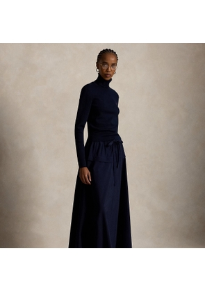 Cotton Canvas A-Line Skirt
