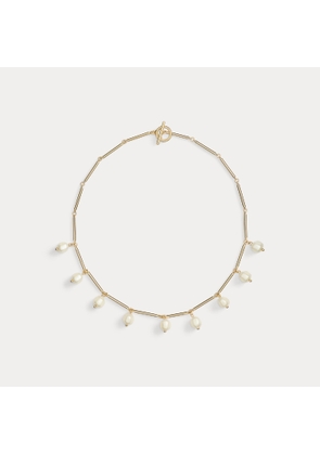 Gold-Plated Faux-Pearl Shaky Necklace