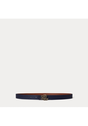 Logo Reversible Skinny Leather Belt