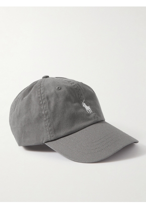 Polo Ralph Lauren - Logo-Embroidered Cotton-Twill Baseball Cap - Men - Gray