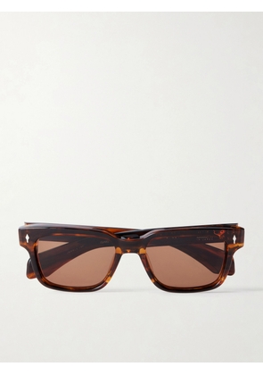 Jacques Marie Mage - Molino 55 Rectangular-Frame Acetate Sunglasses - Men - Brown