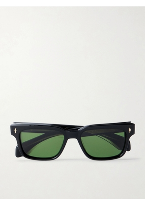 Jacques Marie Mage - Molino 55 Rectangular-Frame Acetate Sunglasses - Men - Black