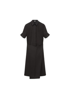 Midi dress in cotton and silk
