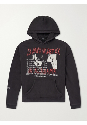 Enfants Riches Déprimés - 13 Days In Detox Printed Cotton-Jersey Hoodie - Men - Black - S