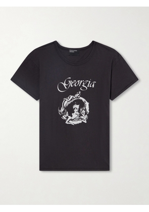 Enfants Riches Déprimés - Jeremy Distressed Printed Cotton-Jersey T-Shirt - Men - Black - L