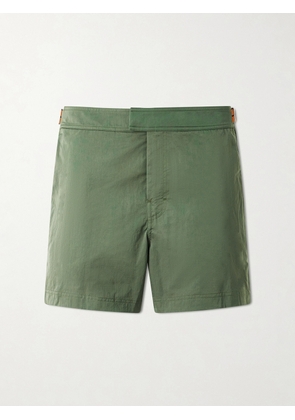 Zegna - Rio Straight-Leg Mid-Length Swim Shorts - Men - Green - S