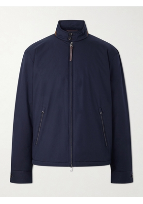 Polo Ralph Lauren - Leather and Suede Trim Gabardine Jacket - Men - Blue - S