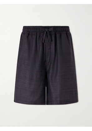 Saman Amel - Straight-Leg Silk Shorts - Men - Black - IT 46