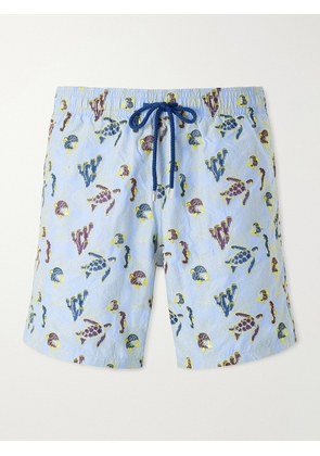 Vilebrequin - Mistral Embroidered Straight-Leg Swim Shorts - Men - Blue - S