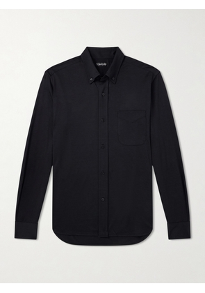 TOM FORD - Silk and Cotton-Blend Shirt - Men - Black - IT 46