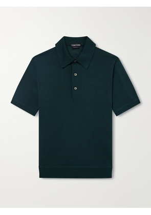 TOM FORD - Cashmere and Silk-Blend Polo Shirt - Men - Green - IT 44
