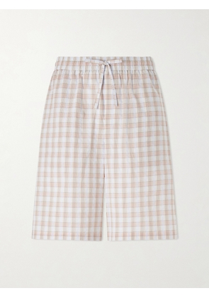 LOEWE - Paula's Ibiza Straight-Leg Checked Cotton Shorts - Men - Neutrals - S