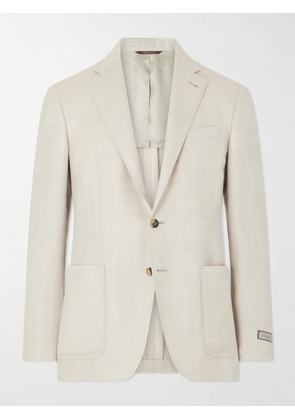 Canali - Kai Herringbone Wool, Linen and Silk-Blend Blazer - Men - Neutrals - IT 46