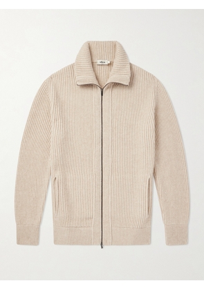 Altea - Ribbed Virgin Wool Cardigan - Men - Neutrals - S