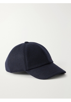 Kiton - Logo-Embroidered Cashmere Cap - Men - Blue