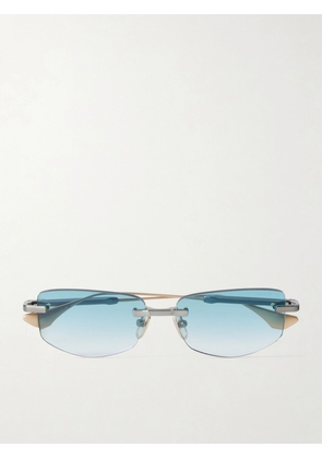 DITA - Trysim.75 Square-Frame Gold and Silver-Tone Titanium Sunglasses - Men - Silver