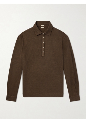 Massimo Alba - Raya Cotton and Cashmere-Blend Polo Shirt - Men - Brown - S